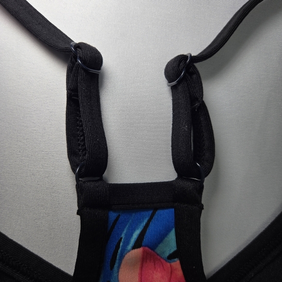 Victorias Secret VS PINK UItimate Unlined Racerback Sports Bra Black Floral XS/S - Picture 11 of 11